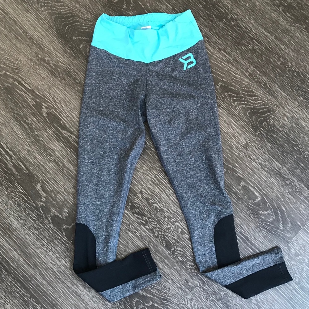 Better Bodies Grey & Black Mesh Tights High Waist